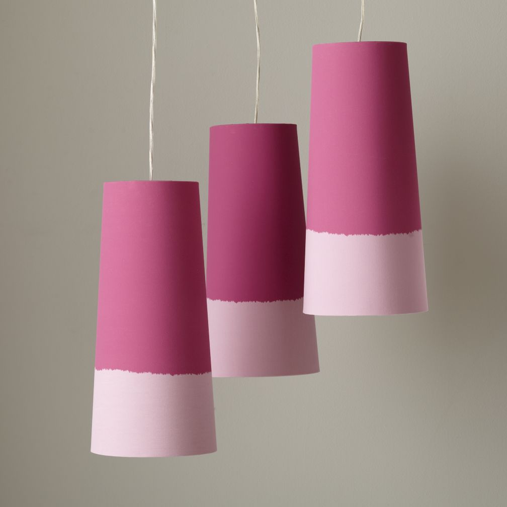 Set of 3 Lighten Up Pendant Lamps (Pink)