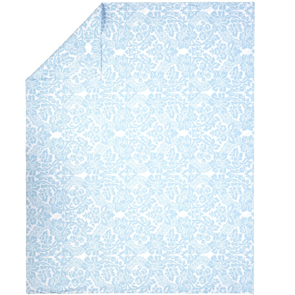 With a Flourish Blue Duvet Cover (Twin)