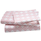Twin Dk. Pink Lattice Sheet Set(includes 1 fitted sheet, 1 flat sheet and 1 case)