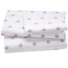 Twin Lavender Pastel Dots Sheet Set(includes 1 fitted sheet, 1 flat sheet and 1 case)