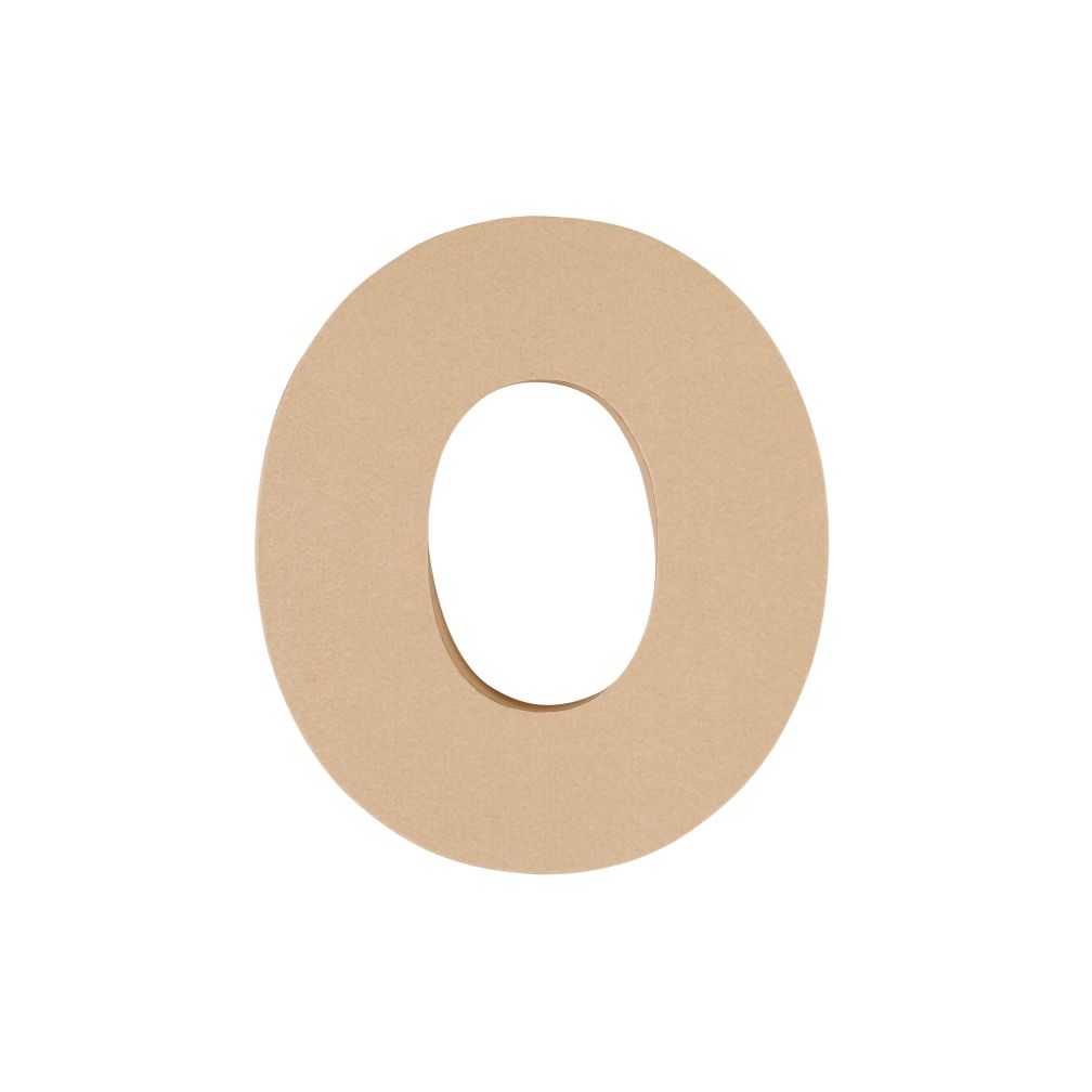 Large O Crafty Kraft Paper Letter