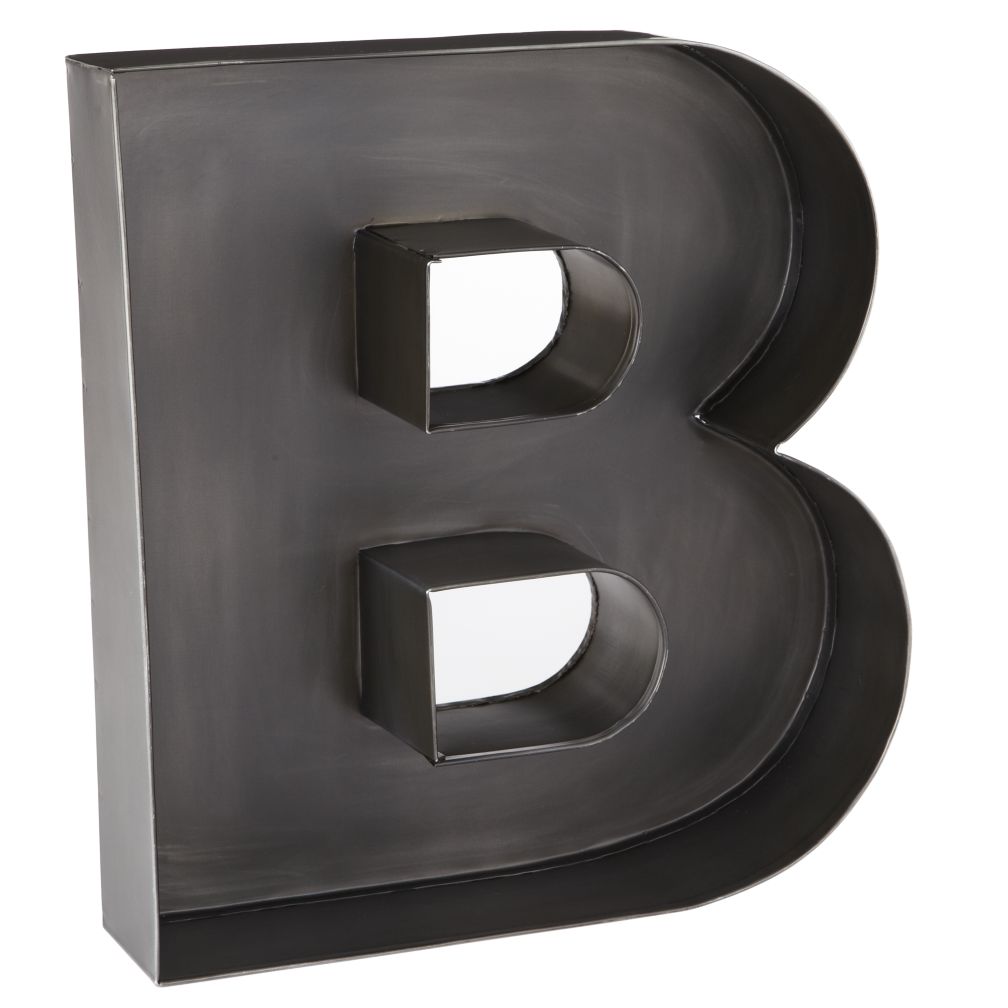 B Magnificent Metal Letter