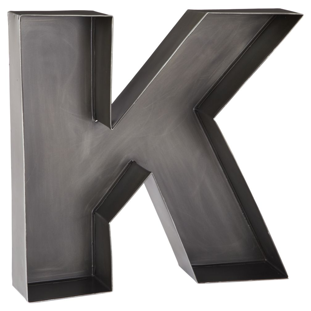 K Magnificent Metal Letter