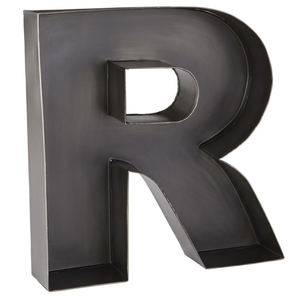 R Magnificent Metal Letter