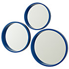 Blue Circle Mirror Set of 3