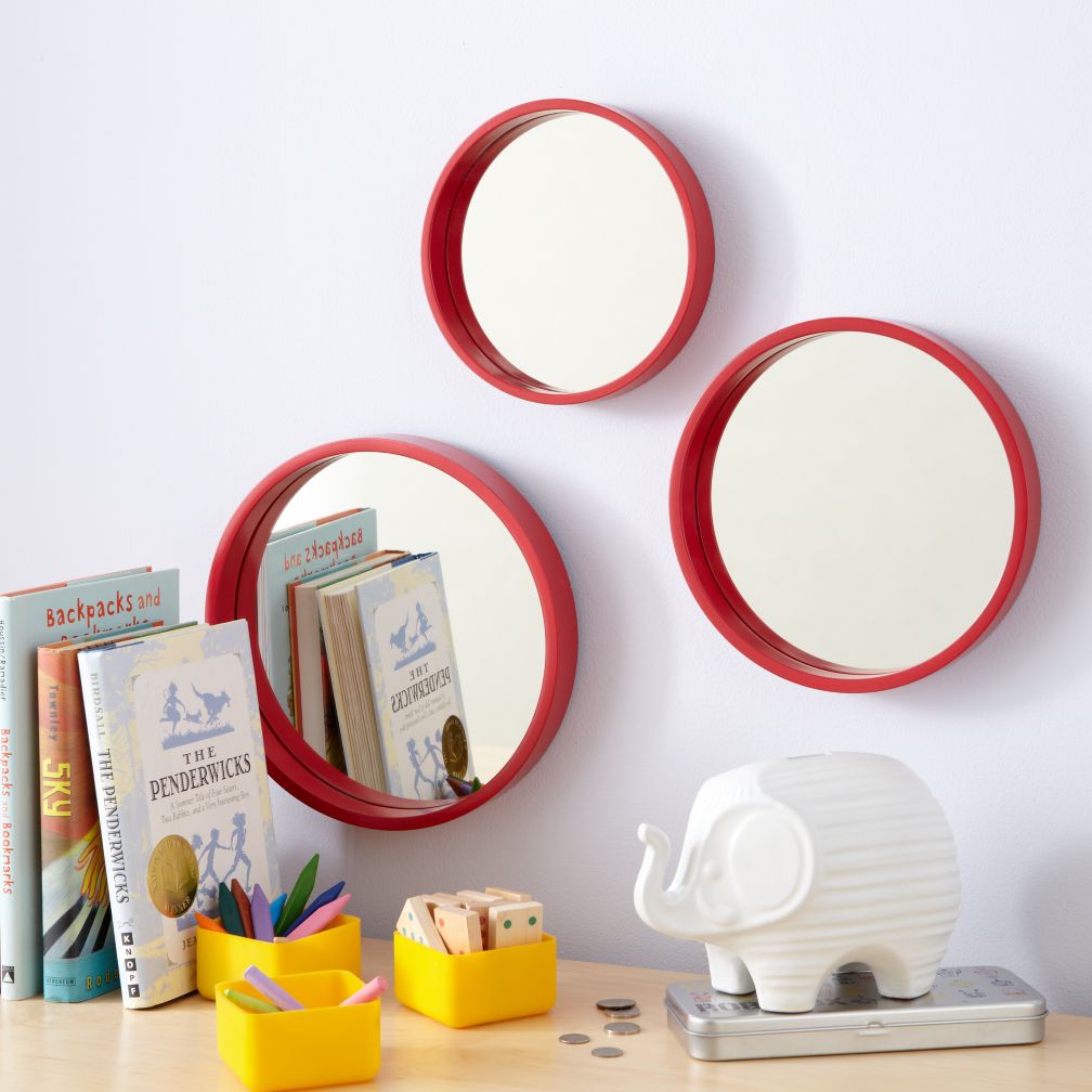 Ahoy There Mirrors (Red, Set of 3)