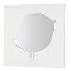 White Cut it Out Bird Mirror