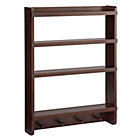 Espresso Straight and Narrow Wall Rack
