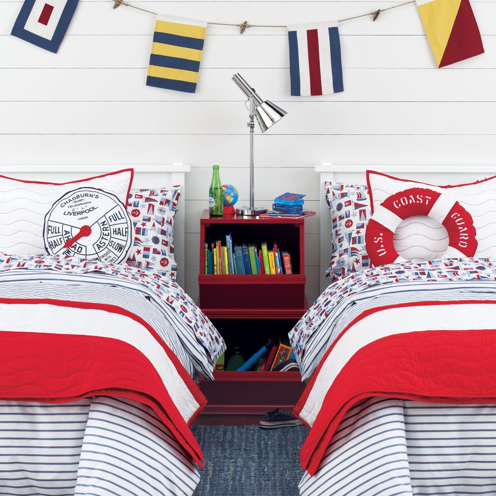 Totally Nautical Blue Striped Duvet Cover
