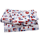 Twin Nautical Print Sheet Set(includes 1 fitted sheet, 1 flat sheet and 1 case)