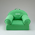 Green Personalized Nod Chair includes Cover and InsertFree embroidered personalization!