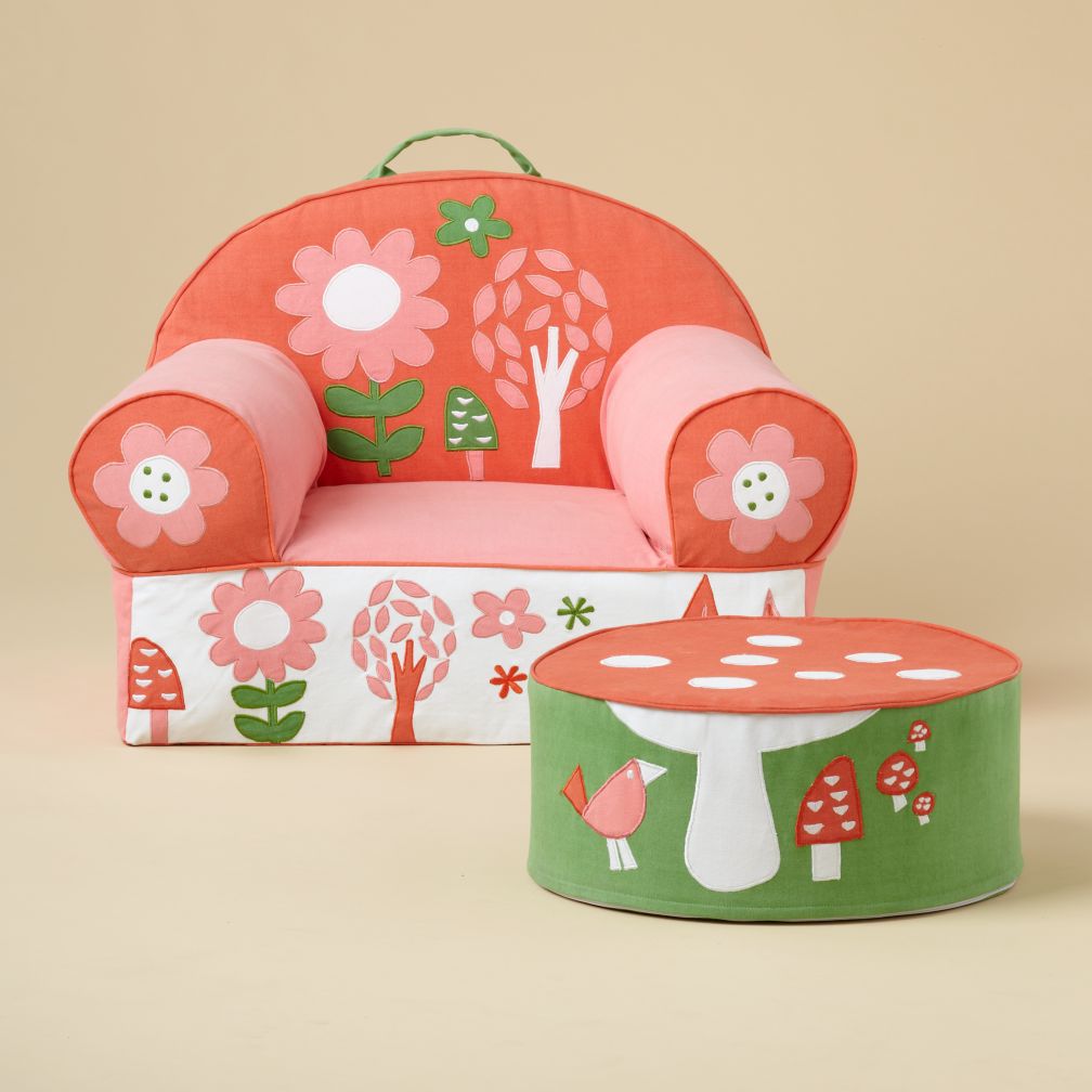 Flower Nod Chair and Ottoman