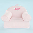 Personalized Pink Ticking Nod Chair includes Cover and insertFree embroidered personalization!