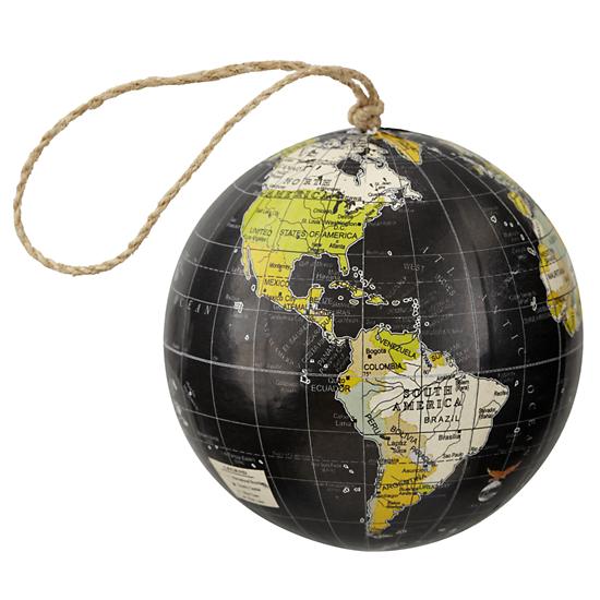Black Globe Ball Ornament