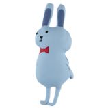 Bunny Bright Eyed, Bushy Tailed Throw Pillow