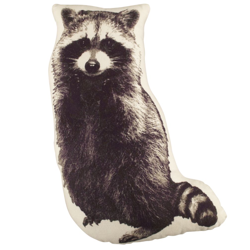 Camp Raccoon Throw Pillow