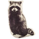 Camp Raccoon Throw Pillow