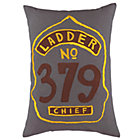 Fire Cadet Grey Badge Throw Pillow
