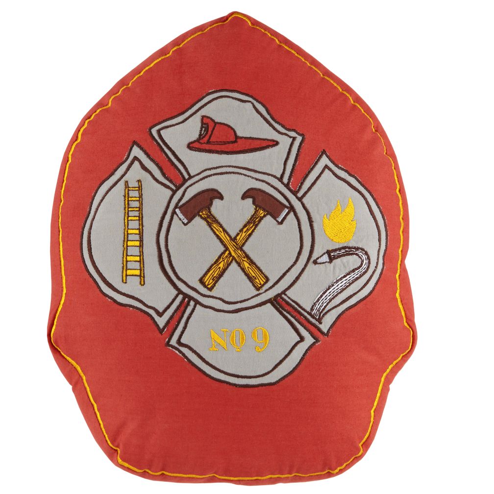Fire Cadet Badge Throw Pillow (Red)