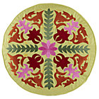 Set Green Flower Power Throw Pillow