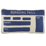 Boarding Pass Throw Pillow