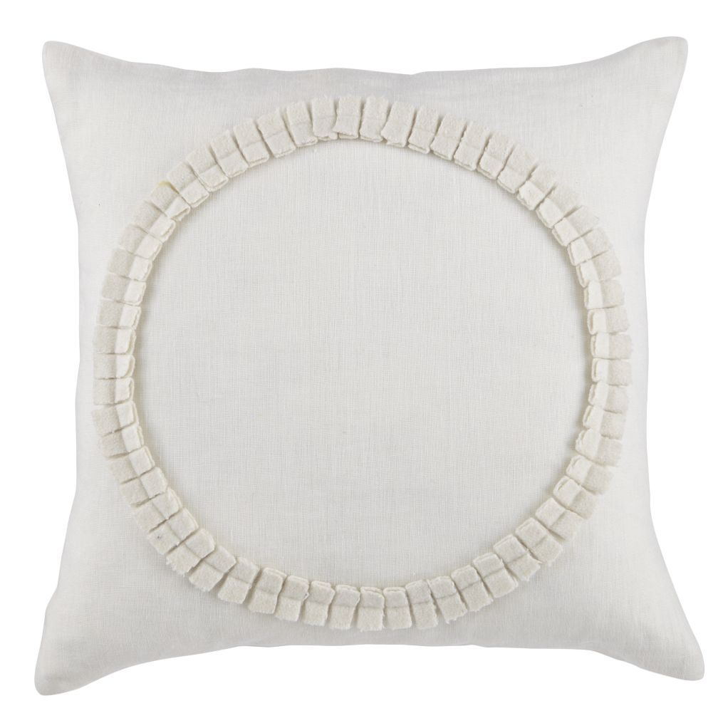 Pleated Circle Throw Pillow