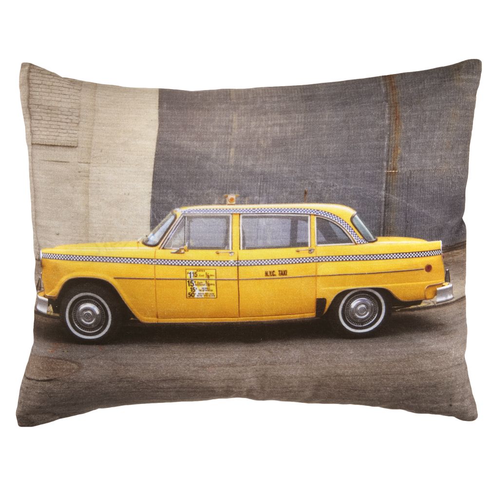 Midtown Taxi Throw Pillow