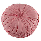 Pink Ruched Throw Pillow