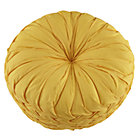 Yellow Ruched Throw Pillow