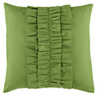 Green Ruffle Throw Pillow