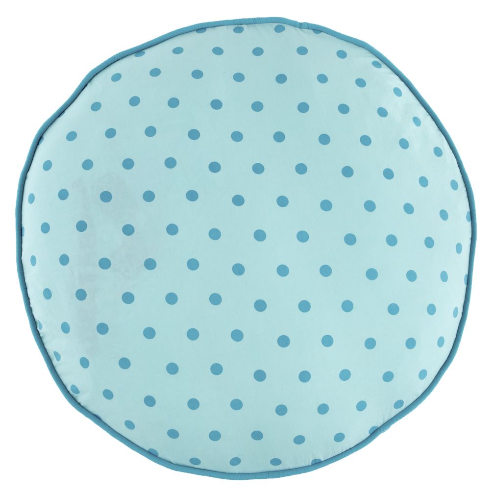 Teal Polka Dot Floor Cushion