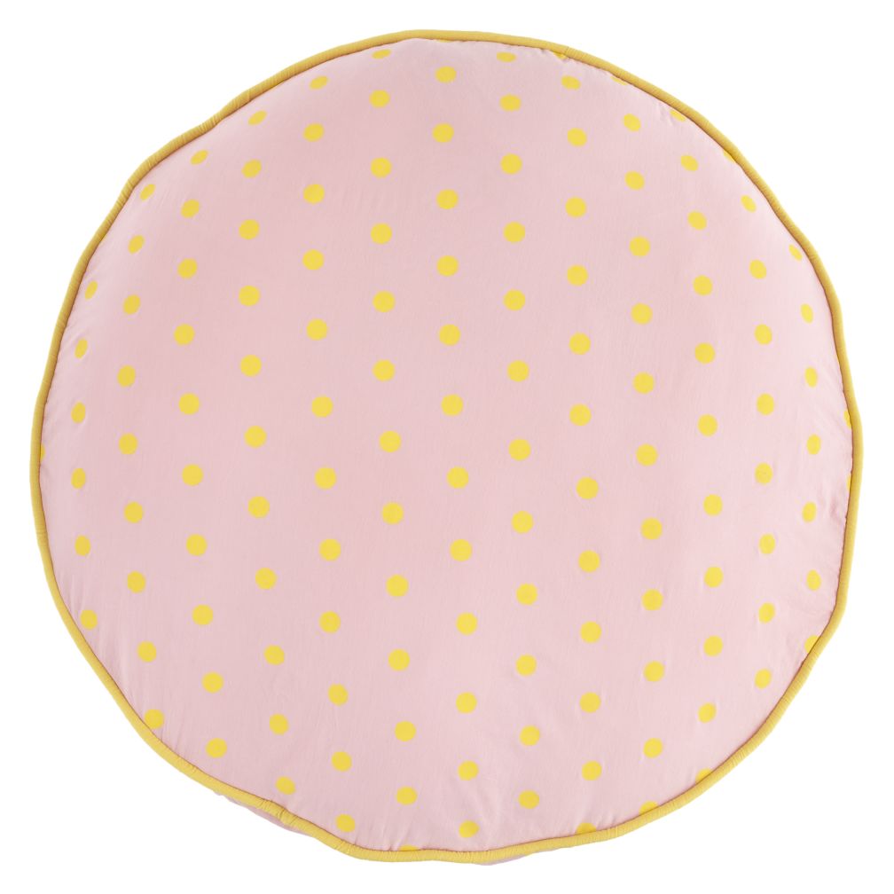 Pink Polka Dot Floor Cushion
