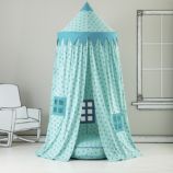 Home Sweet Play Home Canopy (Teal Polka Dot)