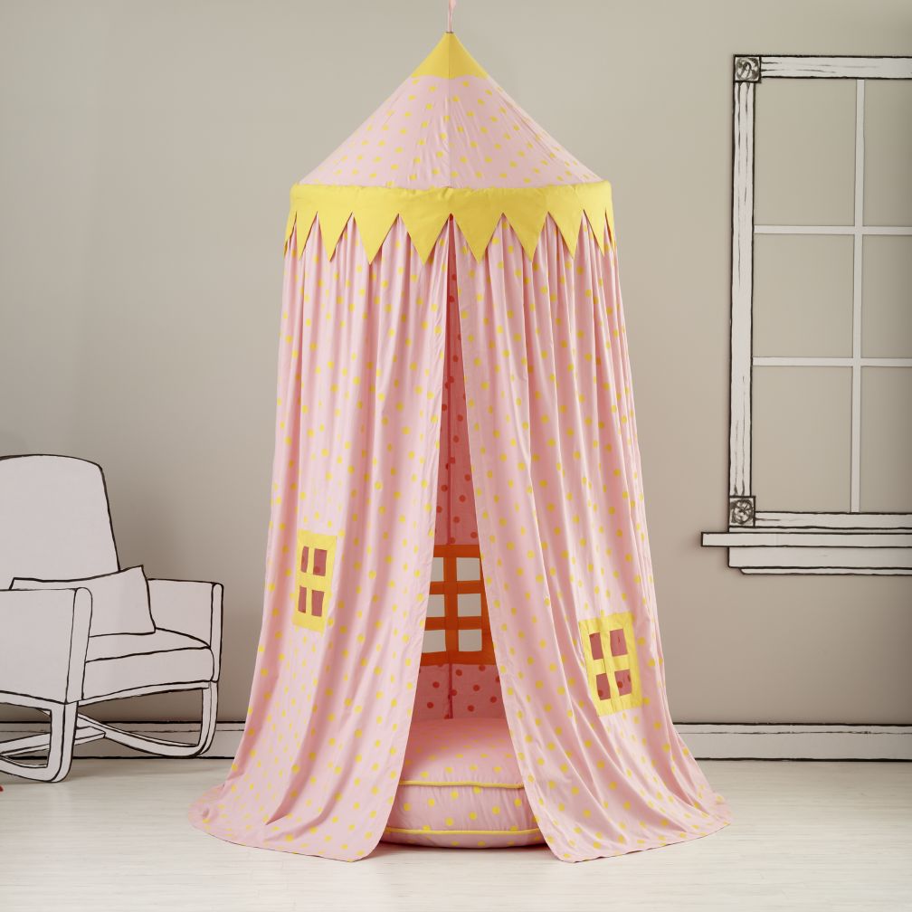 Home Sweet Play Home Canopy (Pink Polka Dot)