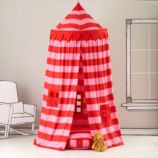 Home Sweet Play Home Canopy (Pink Stripe)