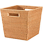 Honey Rattan Cube Basket