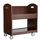 Espresso Rolling Book Cart