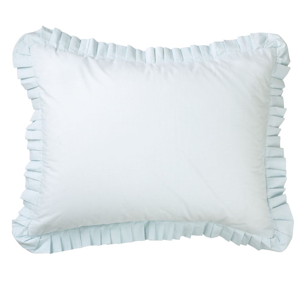 Blue Bedding of Roses Ruffle Sham