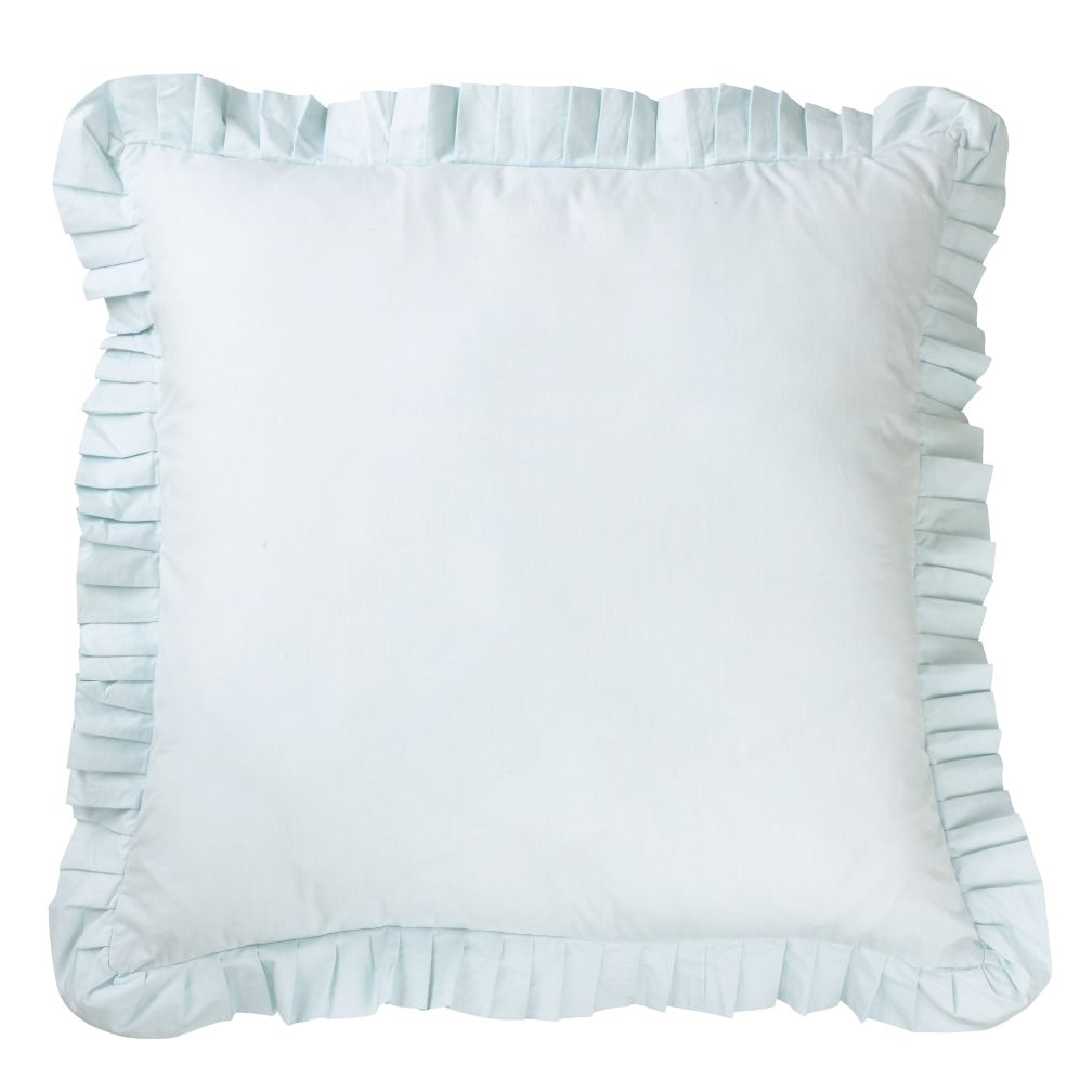 Blue Bedding of Roses Euro Ruffle Sham