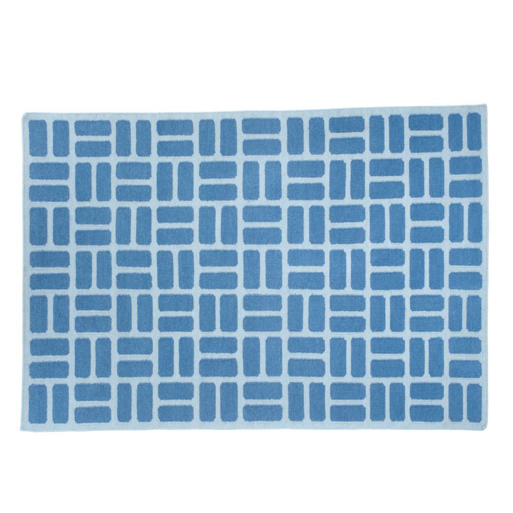 Brick by Brick Rug (Blue)