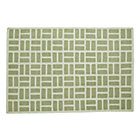 4 x '6 Green Brick Dhurrie Rug