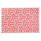 4 x 6' Pink Crow's Feet Woven Dhurrie Rug