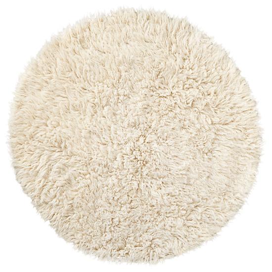 Flokati Fluff Rug (Round) The Land of Nod