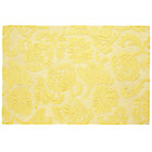 4 x 6' Yellow Raised Floral Rug