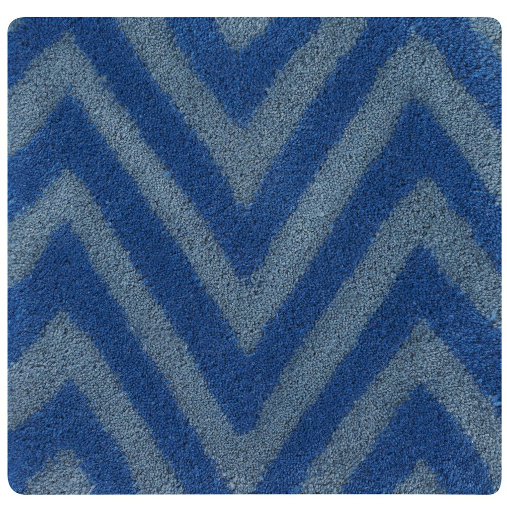 Blue Zig Zag Rug Swatch