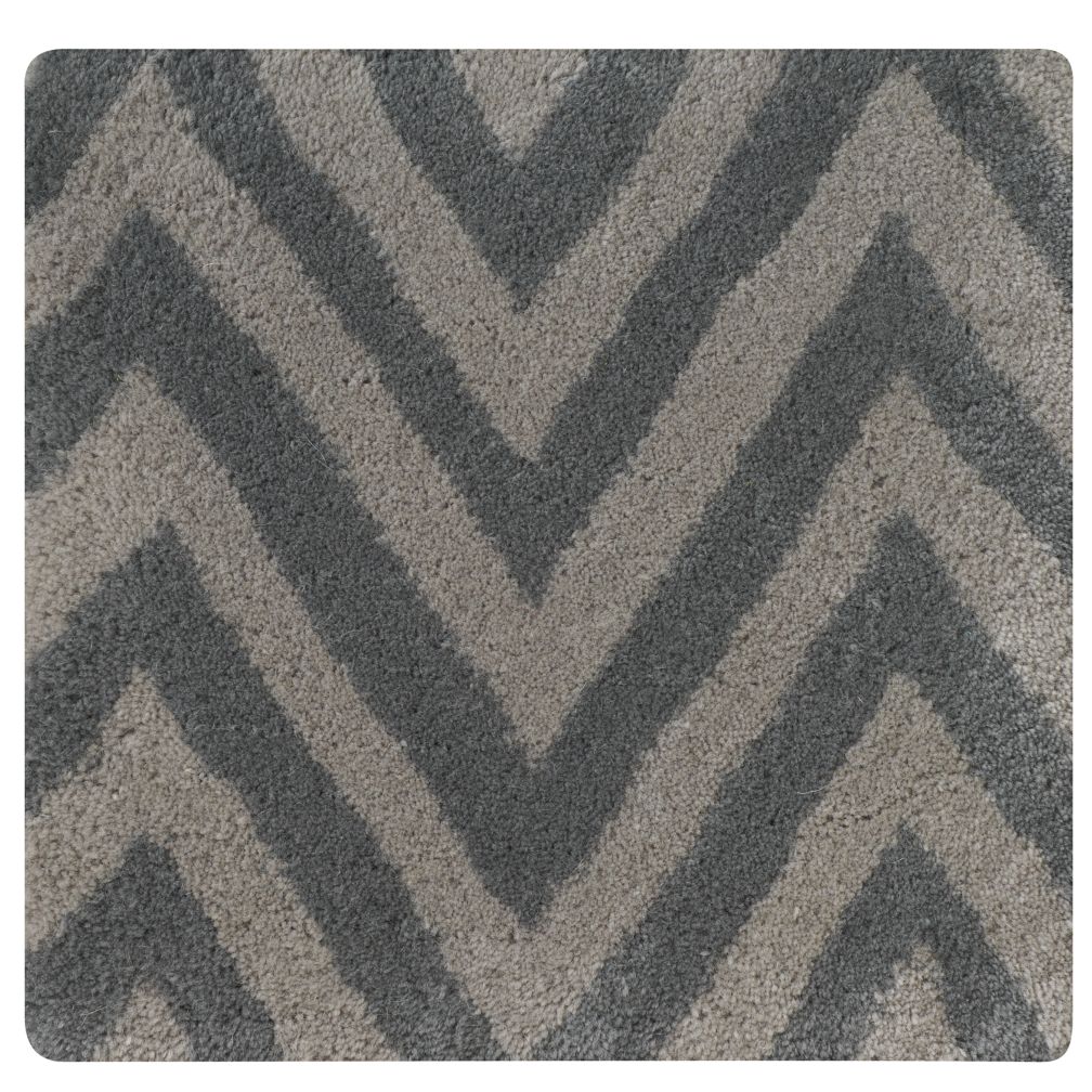 Grey Zig Zag Rug Swatch