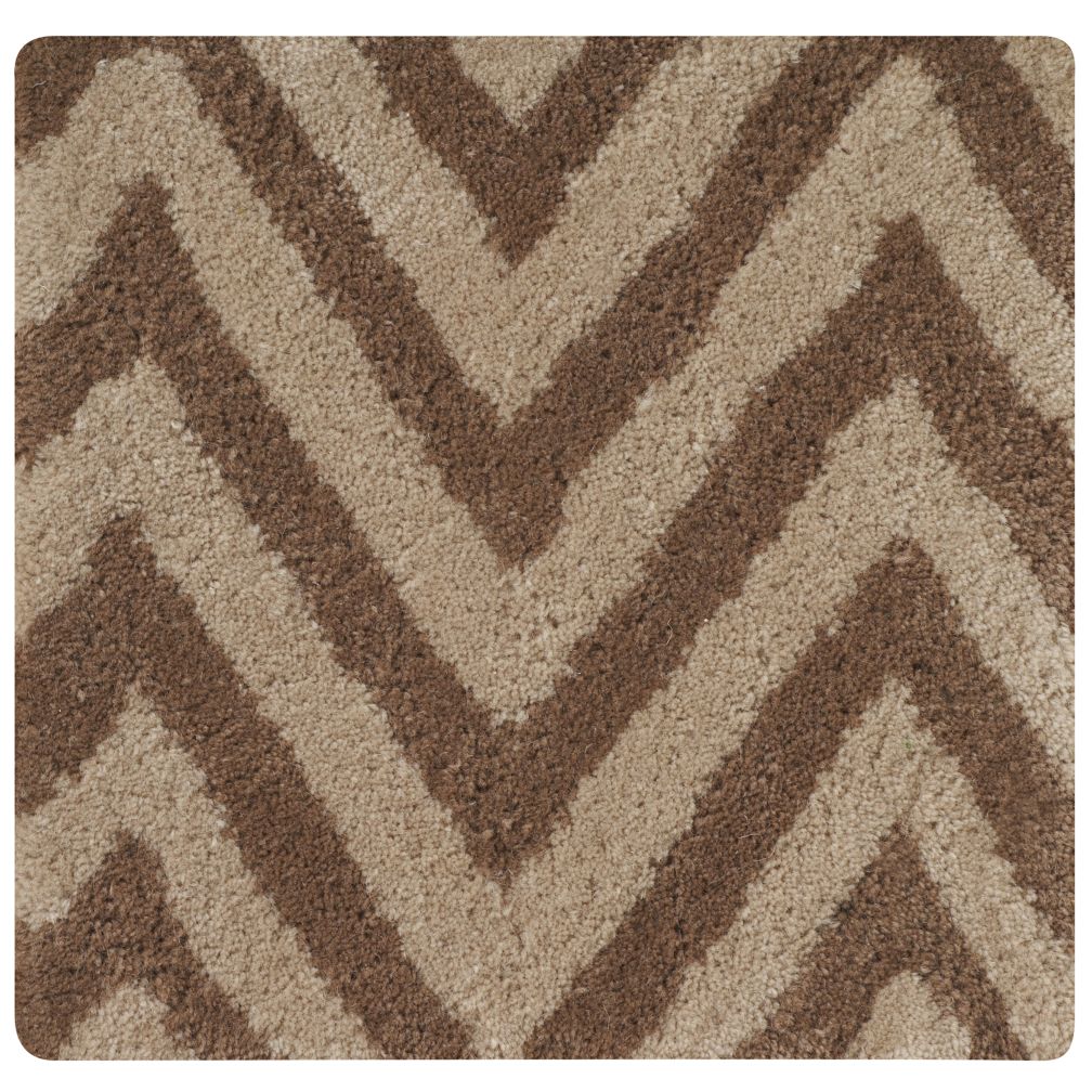 Khaki Zig Zag Rug Swatch