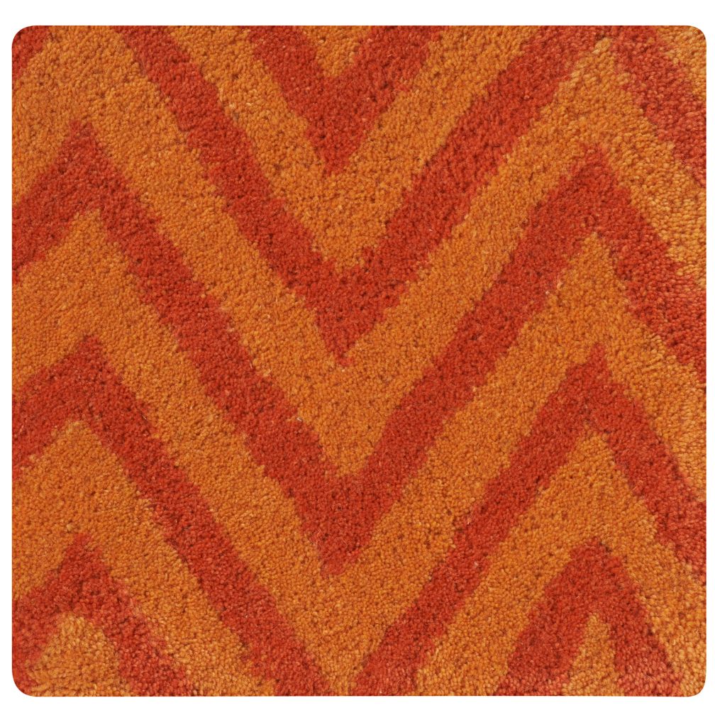 Orange Zig Zag Rug Swatch