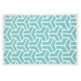 Crow's Feet Rug (Aqua)