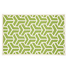 4 x 6' Lt. Green Crow's Feet Woven Dhurrie Rug